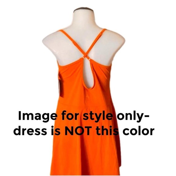 Reddish orange #activewear with build in shorts - Picture 3 of 6